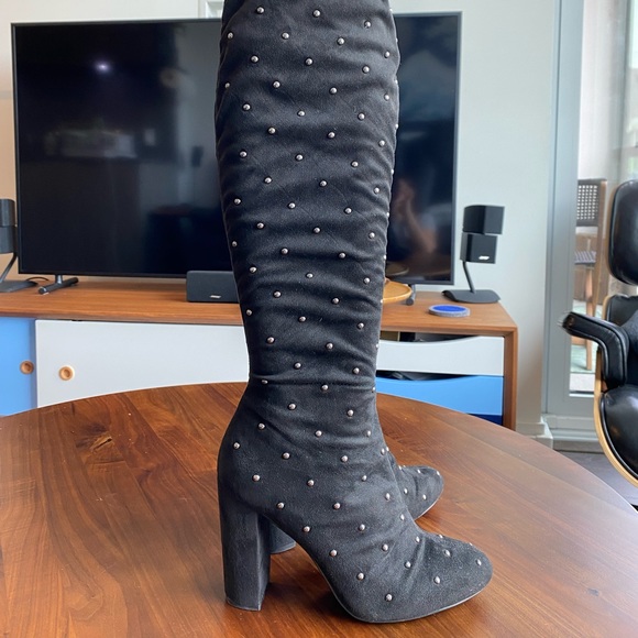 Jessica Simpson Studded Over-the-Knee Faux Suede Boot - Picture 3 of 14
